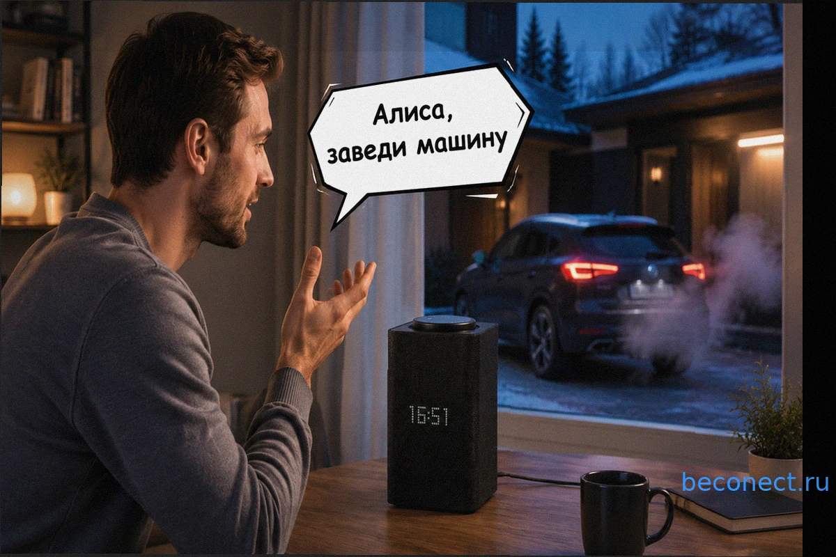 Как завести машину голосом через Алису