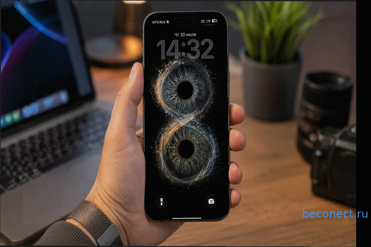 Создаем уникальные обои для iPhone из фото глаз с помощью нейросети