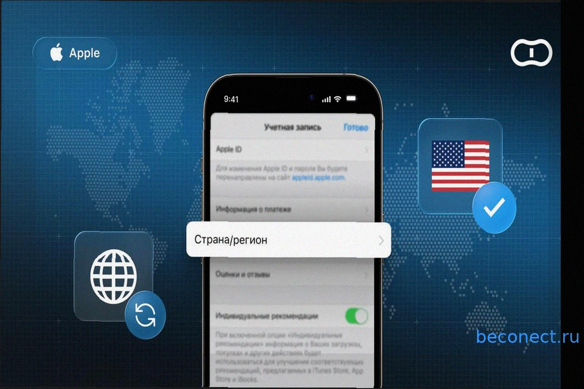 Смена региона Apple ID на США: как поставить американский регион в App Store