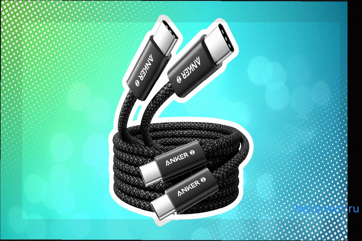 Прочные зарядные кабели Anker USB-C: комплект из двух штук до 240 Вт